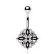 Piercing nombril fleur ornementale