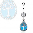 Piercing nombril goutte à arbre de vie