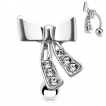 Piercing nombril invers  ruban pav de gemmes