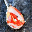 Piercing nombril larme de verre style murano