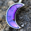 Piercing nombril lune d'Opale violette