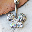 Piercing nombril papillon pav de strass