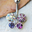 Piercing nombril papillon pav de strass