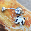 Piercing nombril pendentif tête de panda