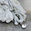 Piercing nombril phoenix étincelant de strass