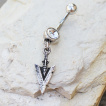 Piercing nombril à pointe de flèche style antique