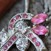 Piercing nombril ruban royal pavé de strass