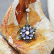 Piercing nombril style antique à fleur Camélia