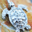 Piercing nombril tortue de mer argente