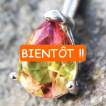 Piercing nombril à Tourmaline Pastèque synthétique