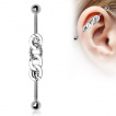 Piercing oreille industriel  maillons style chaine