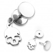 Piercing oreille style faux plug à pendentif tête de mort