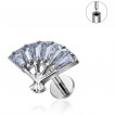 Piercing push-in Eventail zirconiums (l�vre et oreille) en Titane