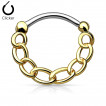 Piercing septum à maillons rigides