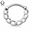 Piercing septum à maillons rigides