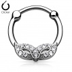 Piercing septum  masque de bale vnitien avec strass