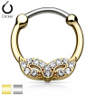 Piercing septum  masque de bale vnitien avec strass