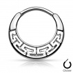 Piercing septum  motif labyrinthe style Maya