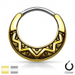 Piercing septum  motif tribal mystrieux