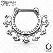 Piercing septum en acier dcor de petits fers  cheval