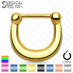 Piercing septum fer  cheval en acier  clip