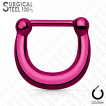 Piercing septum fer  cheval en acier  clip