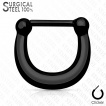 Piercing septum fer  cheval en acier  clip