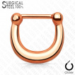 Piercing septum fer  cheval en acier  clip