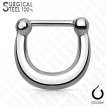 Piercing septum fer  cheval en acier  clip