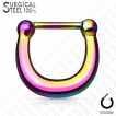 Piercing septum fer  cheval en acier  clip