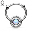 Piercing septum style cordage avec opale synthétique
