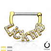 Piercing téton à clips en arc à monogramme