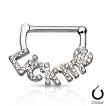 Piercing téton à clips en arc à monogramme