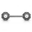 Piercing tton  couronnes de coeurs avec strass