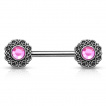 Piercing tton  couronnes de coeurs avec strass