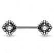 Piercing tton  fleurs tribales avec strass