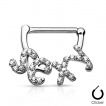 Piercing téton à mot