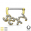 Piercing téton à mot