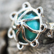 Piercing téton à carousels sertis de turquoises
