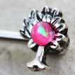 Piercing tton embouts arbre de vie  Opale rose