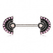 Piercing téton à éventails fantaisie
