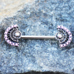 Piercing téton à éventails fantaisie