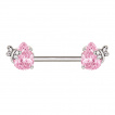 Piercing tton gouttes strass roses  papillons