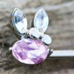 Piercing téton à oreilles de lapin strass