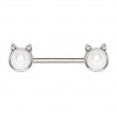 Piercing tton perl  oreilles de chat serties