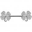 Piercing tton trfles  4 feuilles scintillants