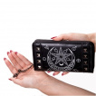 Pochette gothique noire à pentacle et symboles