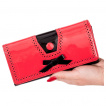 Pochette ROSEMARY rouge et noire perfore  ruban - Banned