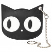 Porte-cartes gothique tête de chat noir à chaine - Banned