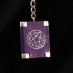 Porte-cl Livre des sorts (grimoire)  pentacle en rsine (4,5cm)